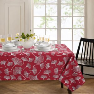 MANTEL ESTAMPADO ROJO IMPERMEABLE