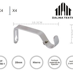 6 UNIDADES DE SOPORTE DE CORTINA