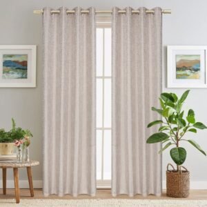 CORTINA SEMI-OPACA ESTAMPADA BEIGE 140X240CM